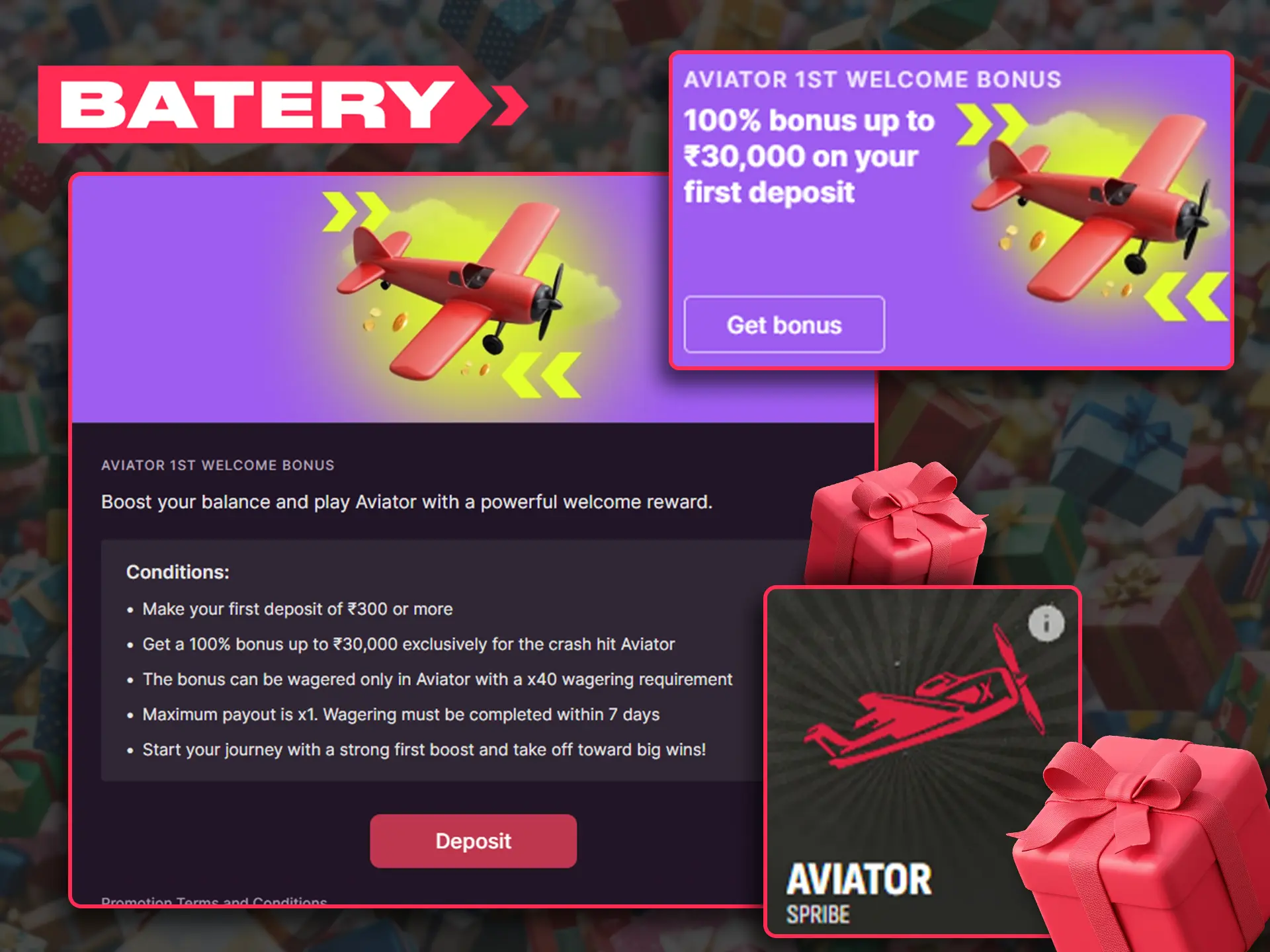 Activate special crash game free spins inside your Batery account.