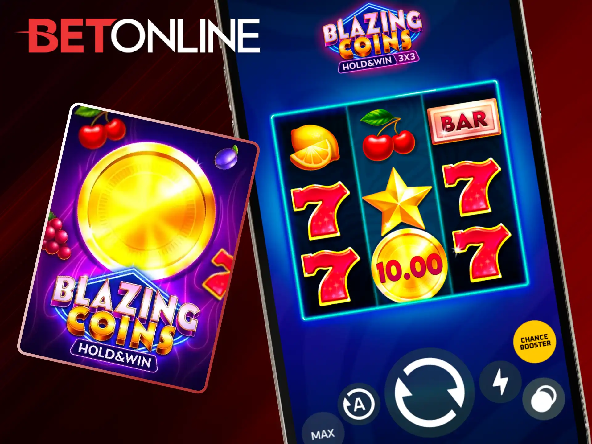 Win real money playing the Blazing Coins casino game in the BetOnline app.