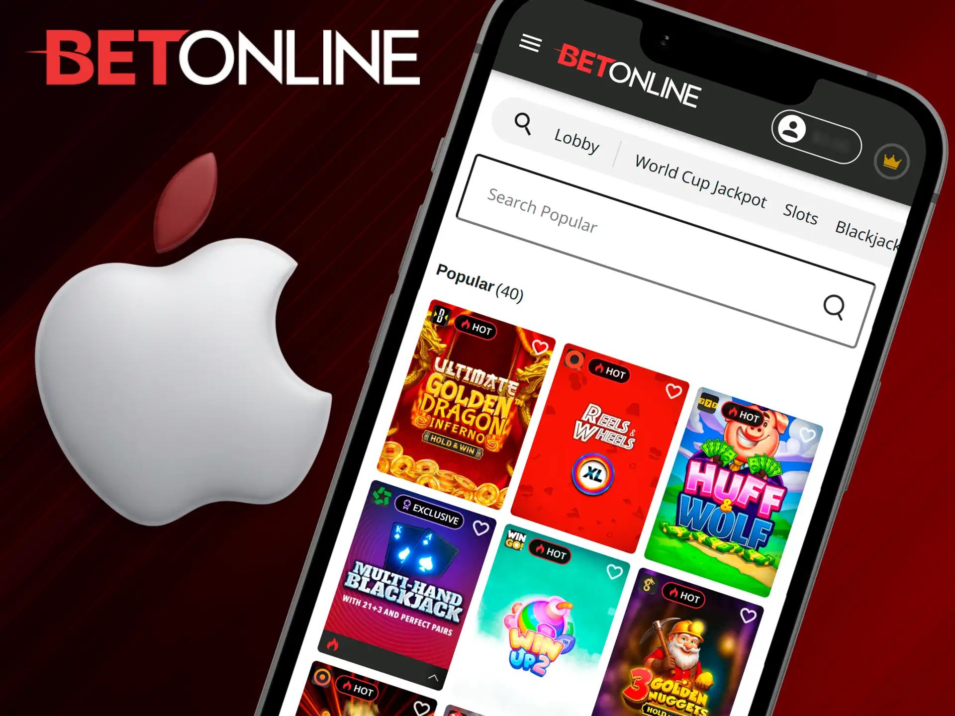 Install the premium BetOnline app on your iOS device for instant mobile access.