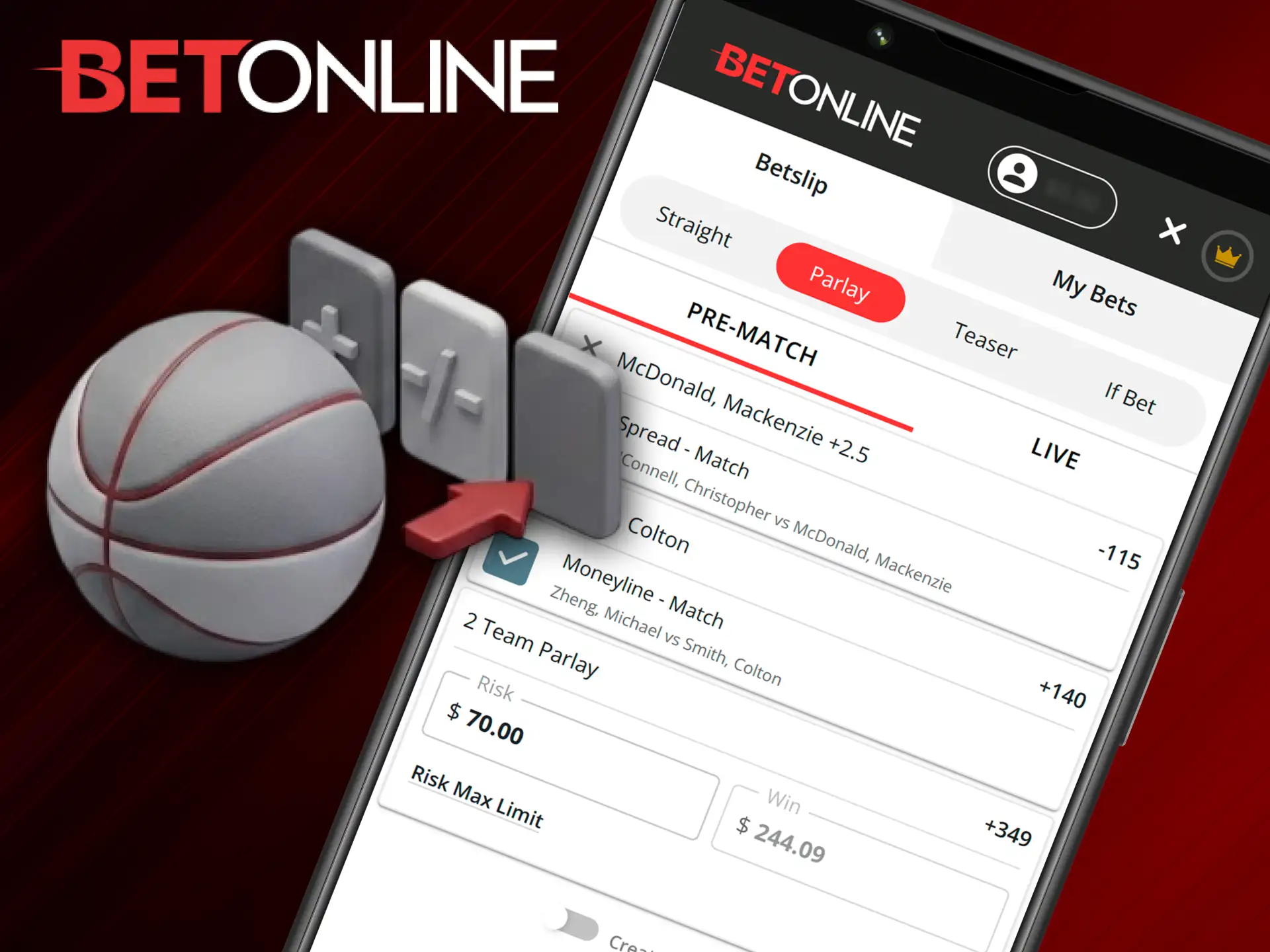 Explore the various types of bets available on the modern BetOnline app.