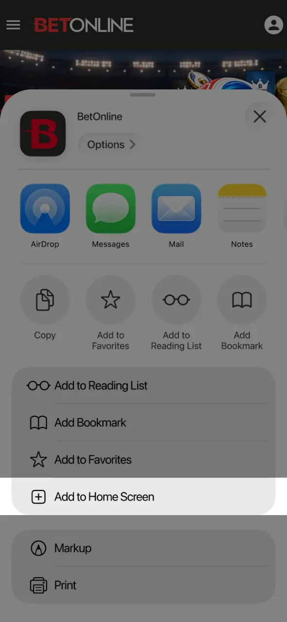 Add the innovative iOS PWA version to the home screen of your Apple device.