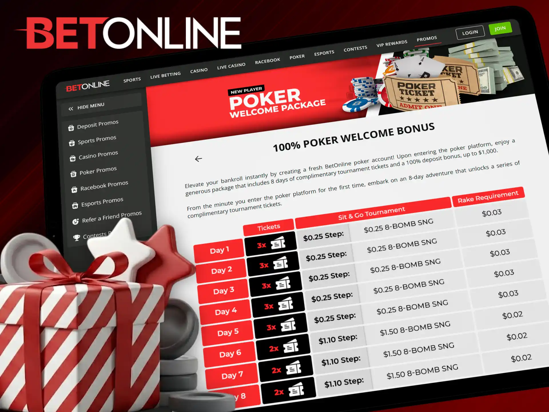 Claim the match poker bonus at BetOnline and join top tables.