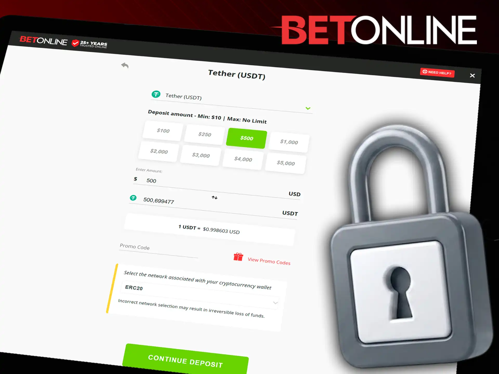 Place secure bets on the licensed BetOnline platform with full confidence.