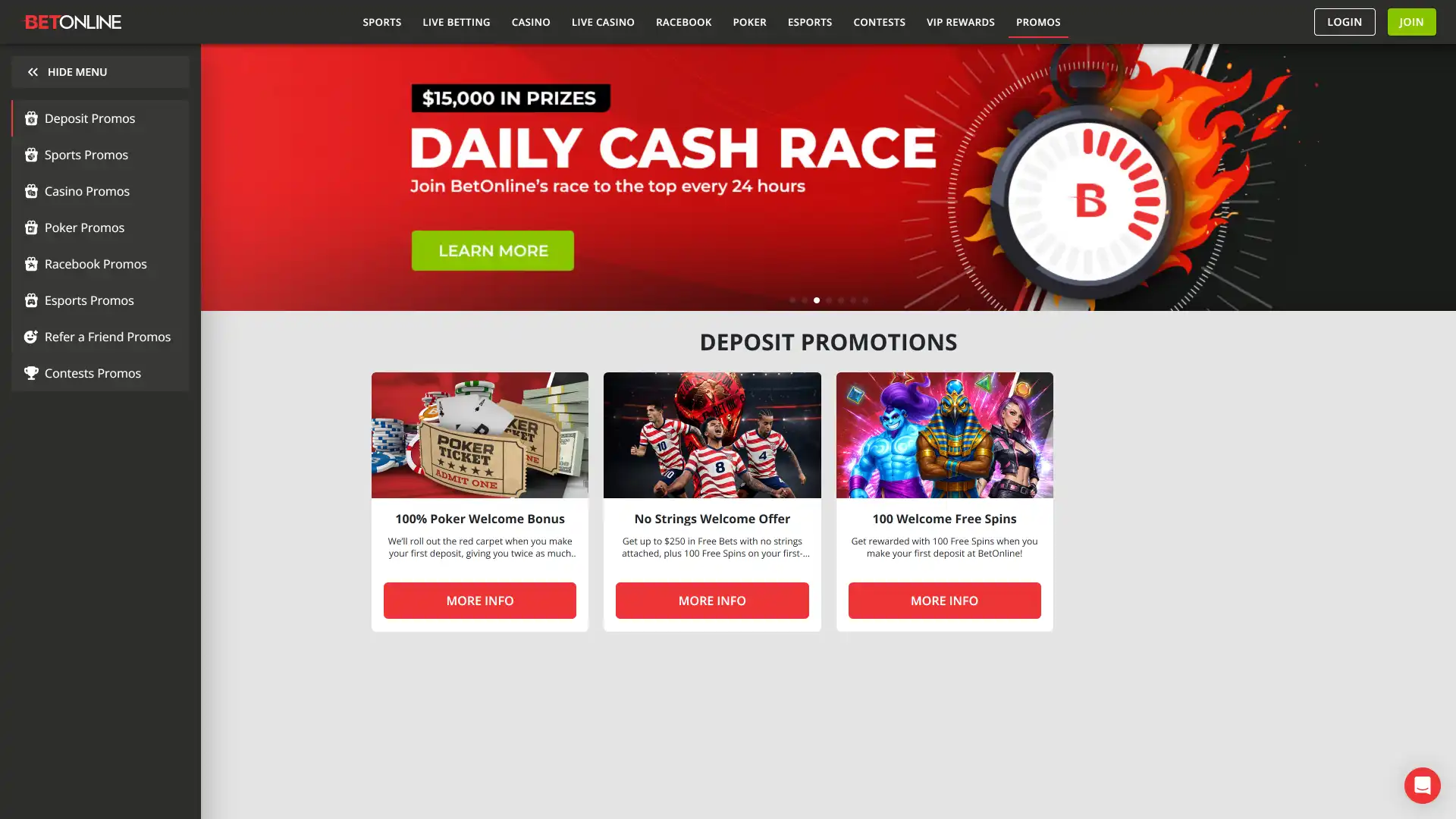 Claim rewarding BetOnline promotional bonuses to boost your bankroll.