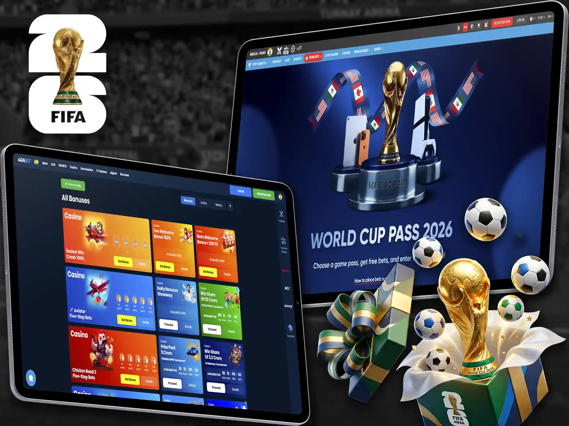Best promo codes and FIFA World Cup betting bonuses.