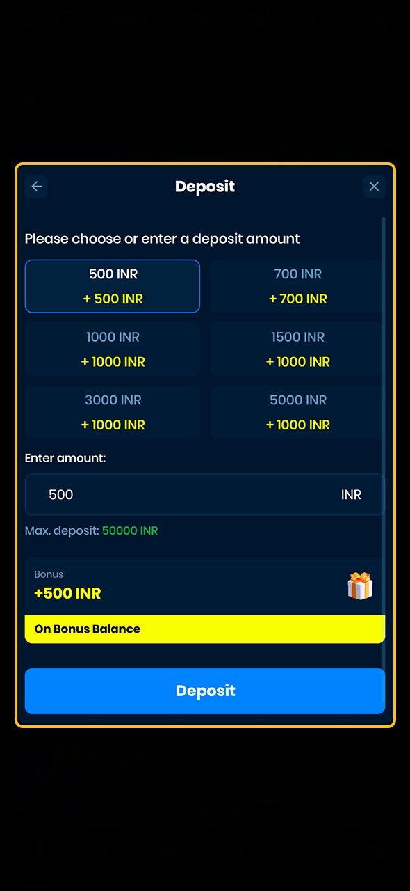 Making the first deposit for FIFA World Cup bets.