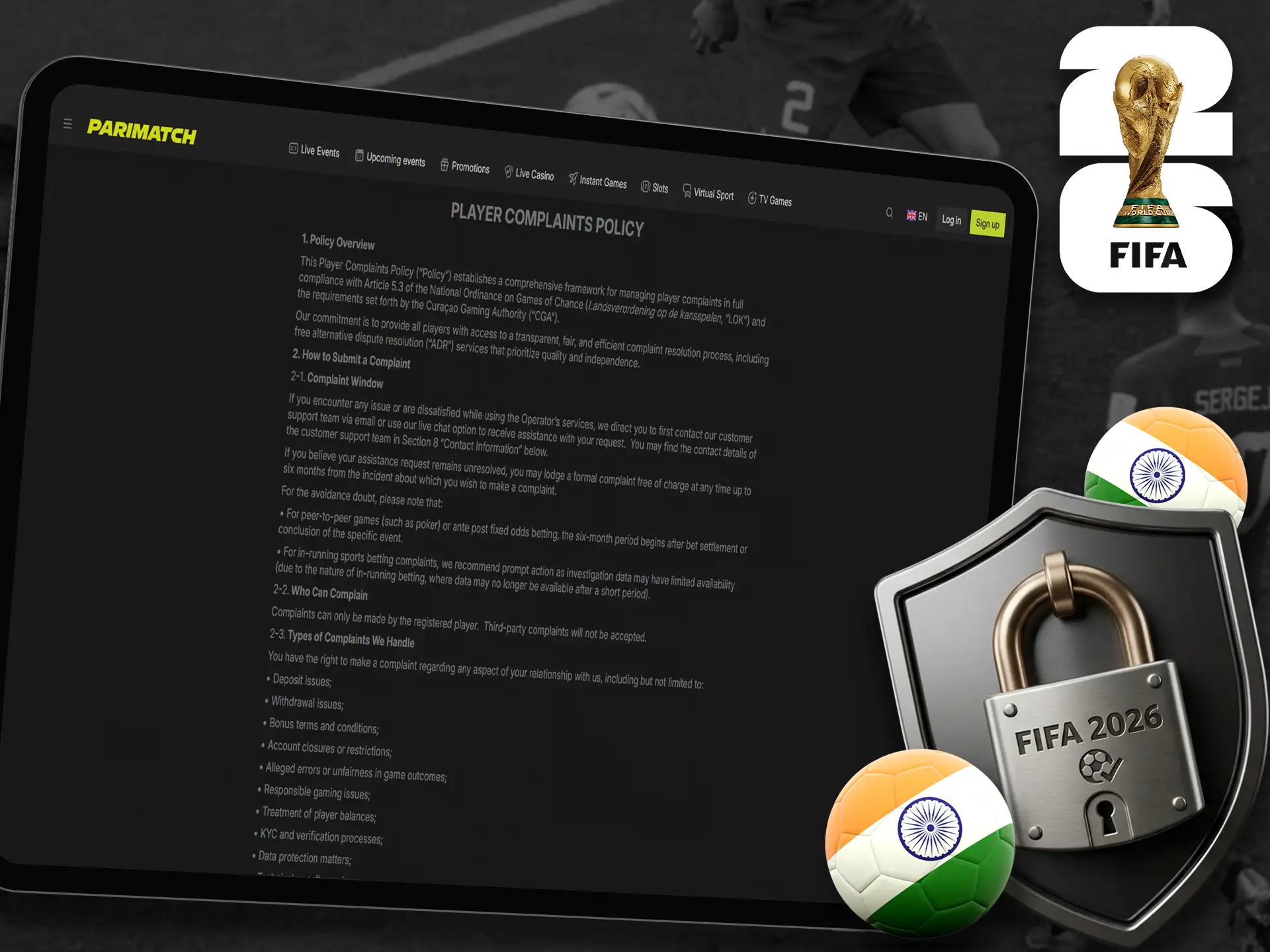 Is online FIFA World Cup betting legal in India.