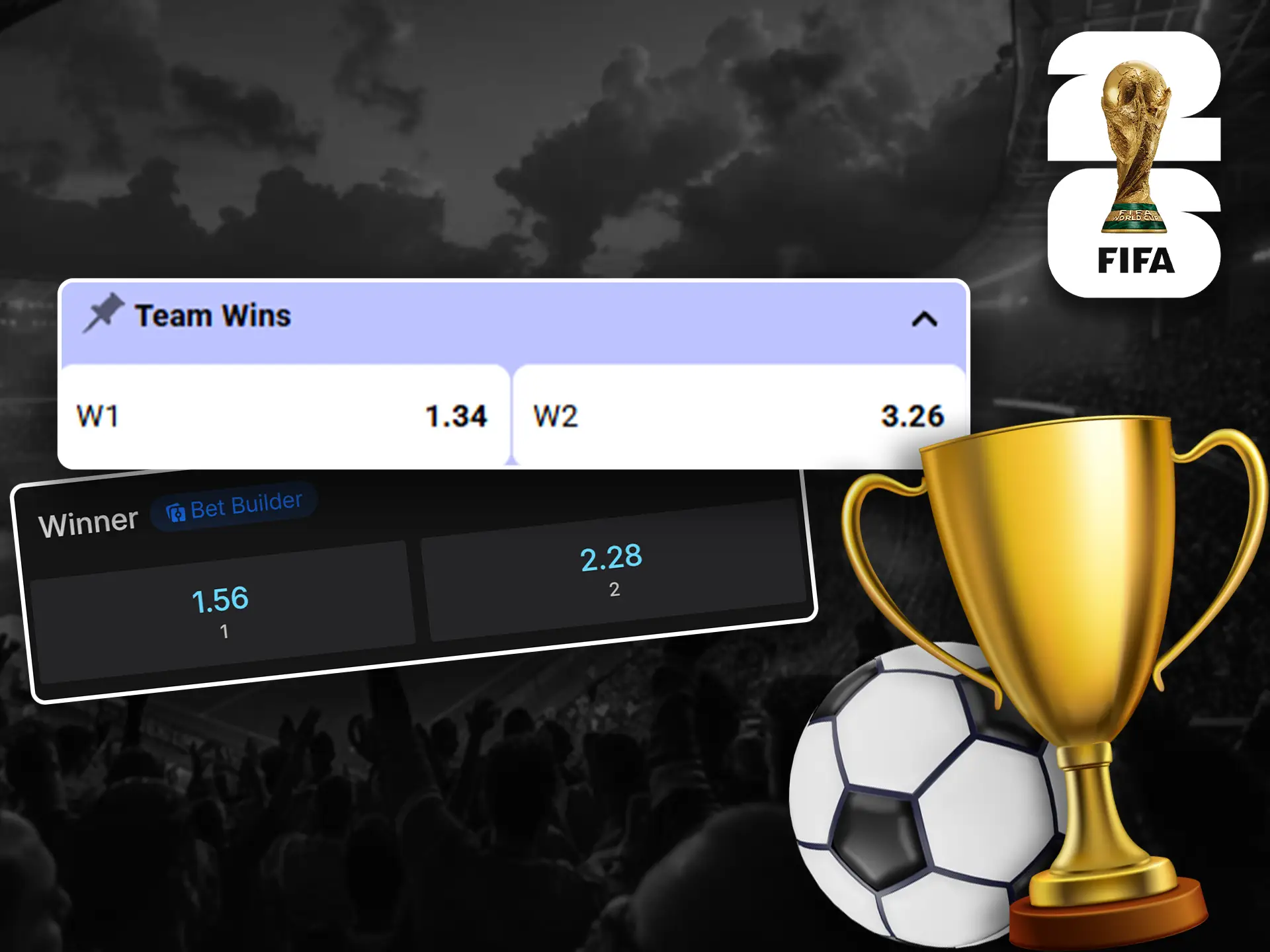 Full time match winner FIFA World Cup betting market.