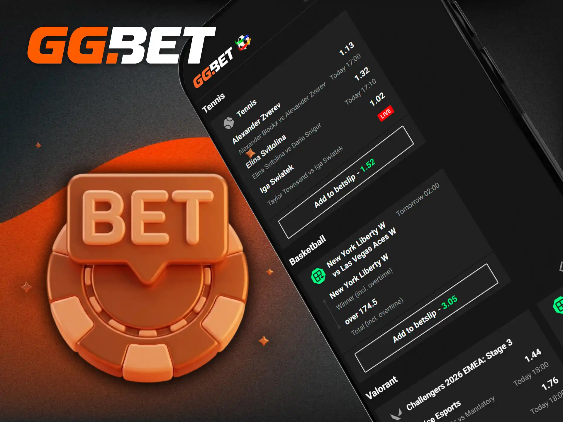 Follow our simple guide on how to make a bet via the GGBet application.