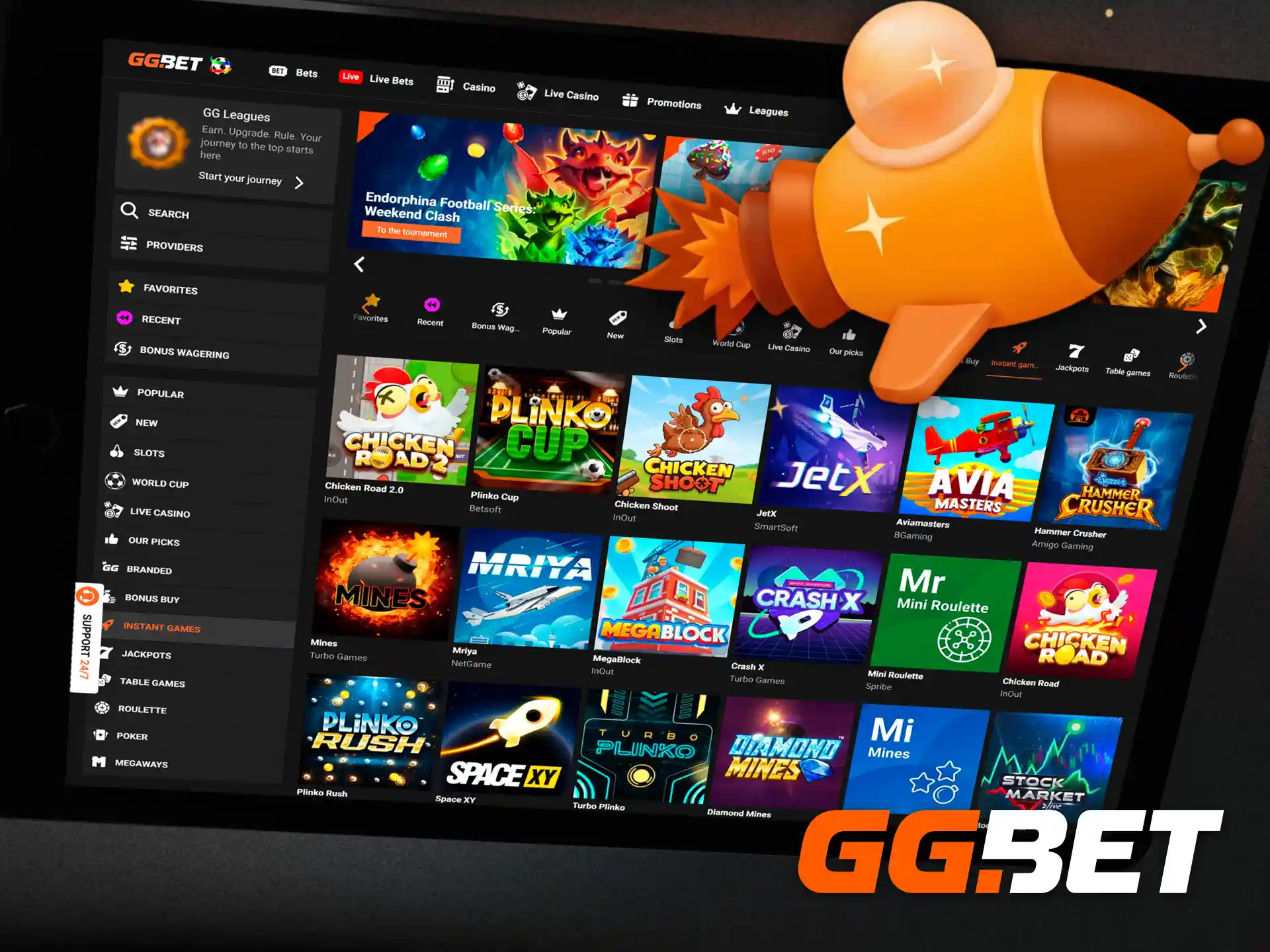 Enjoy fast rounds and instant payouts with exciting instant games at GGBet.