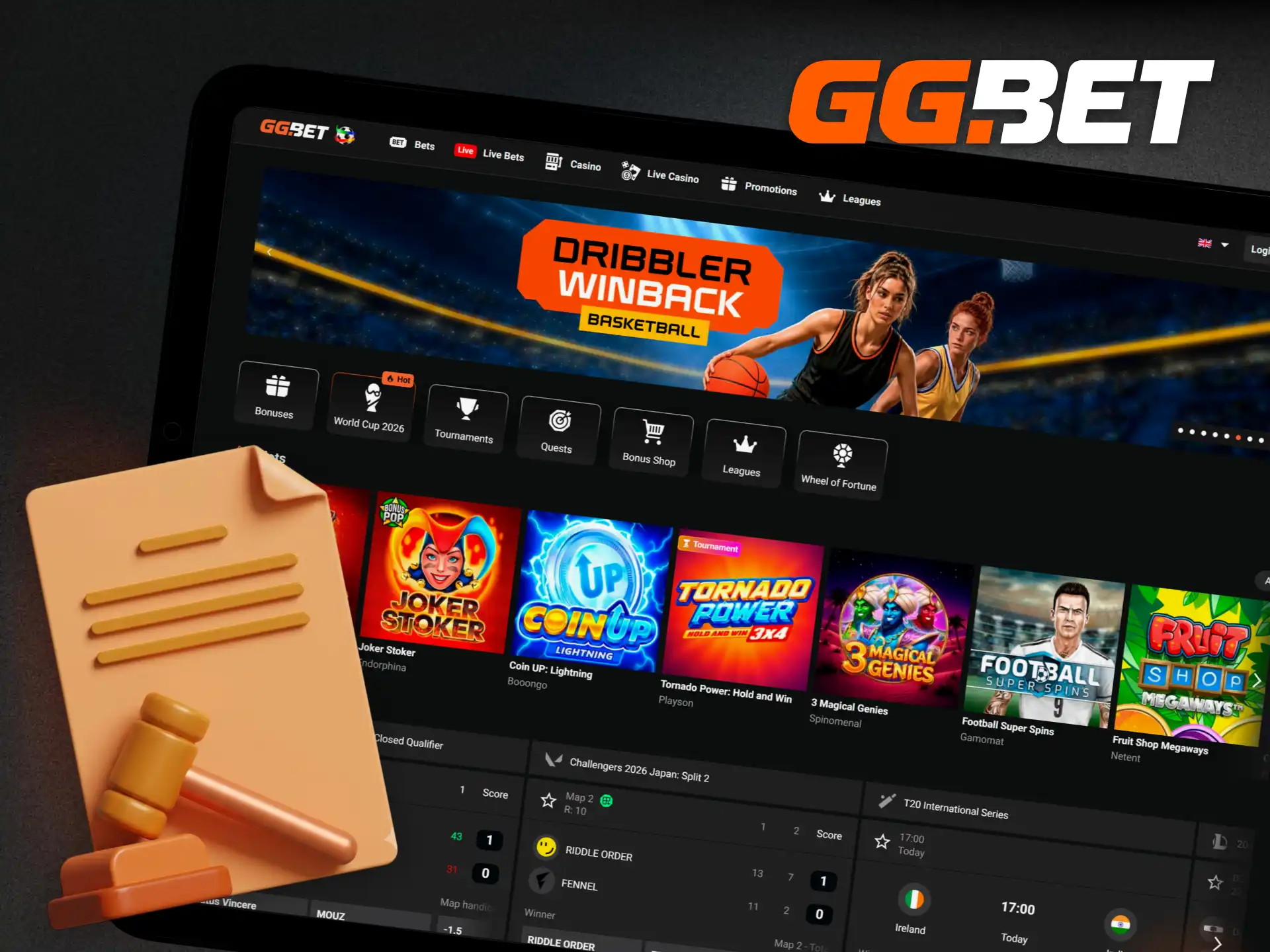 Verify if the GGBet website legally operates and accepts sports bets in India.