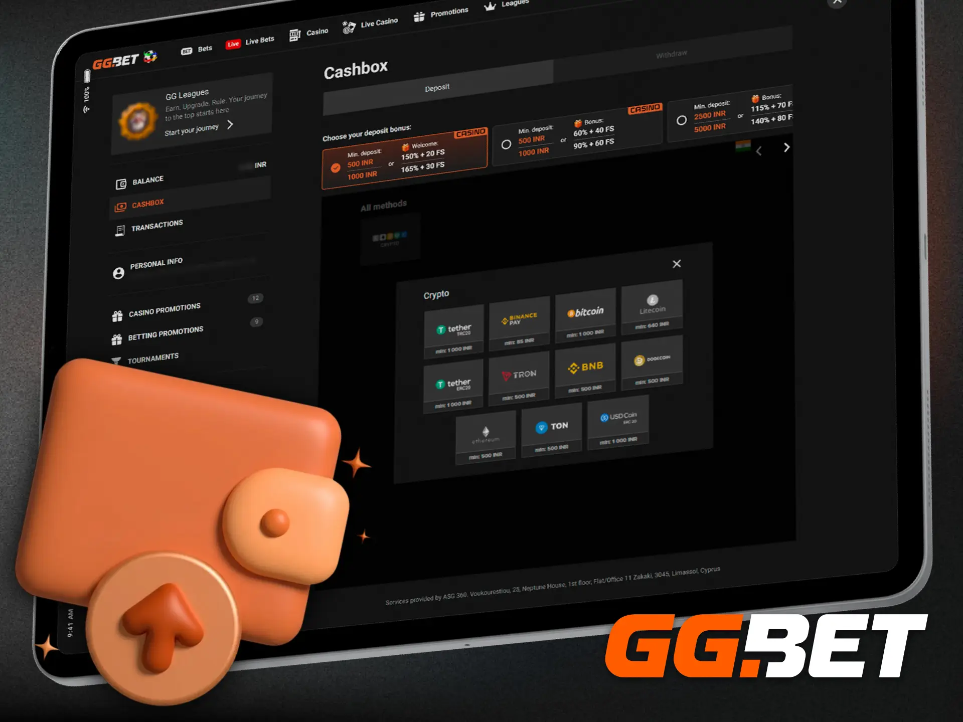 Learn how to make a deposit instantly to fund your GGBet account.