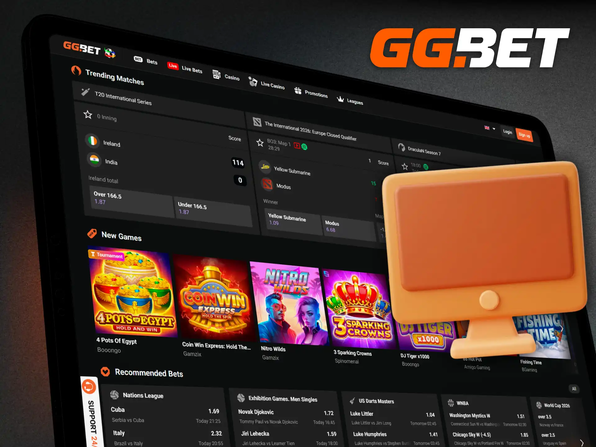 Run the desktop version of GGBet mobile app features on your personal PC.