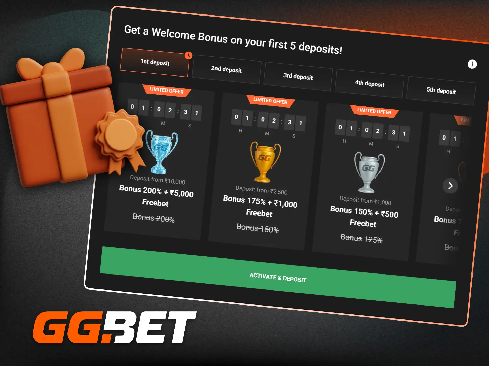 Claim your generous sports first deposit bonus on the GGBet website today.