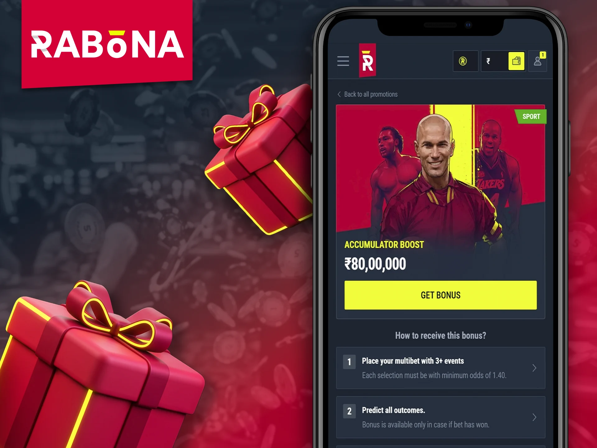 Enjoy the accumulator boost feature on the Rabona app.