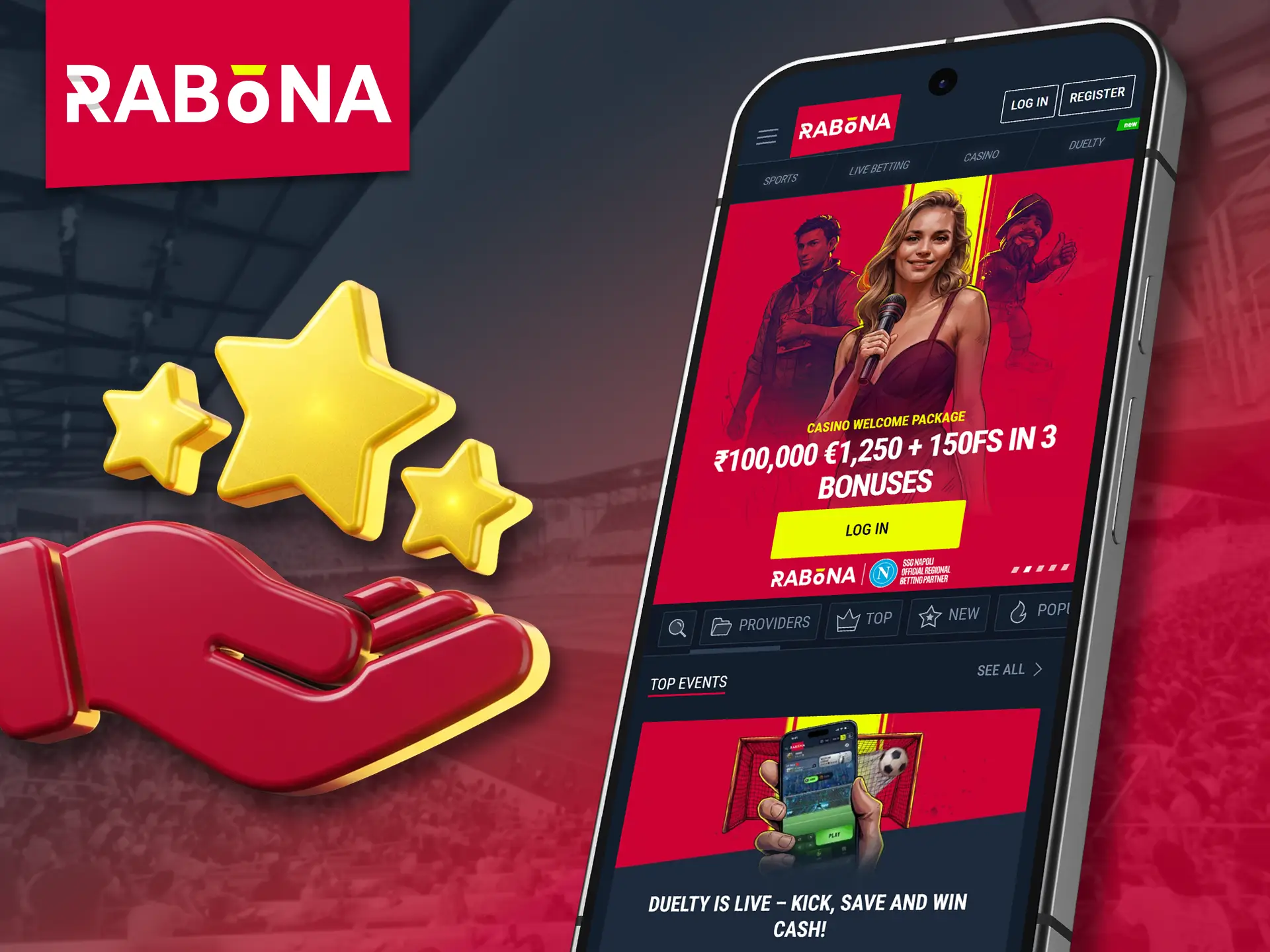 Discover the main features of the Rabona mobile app.