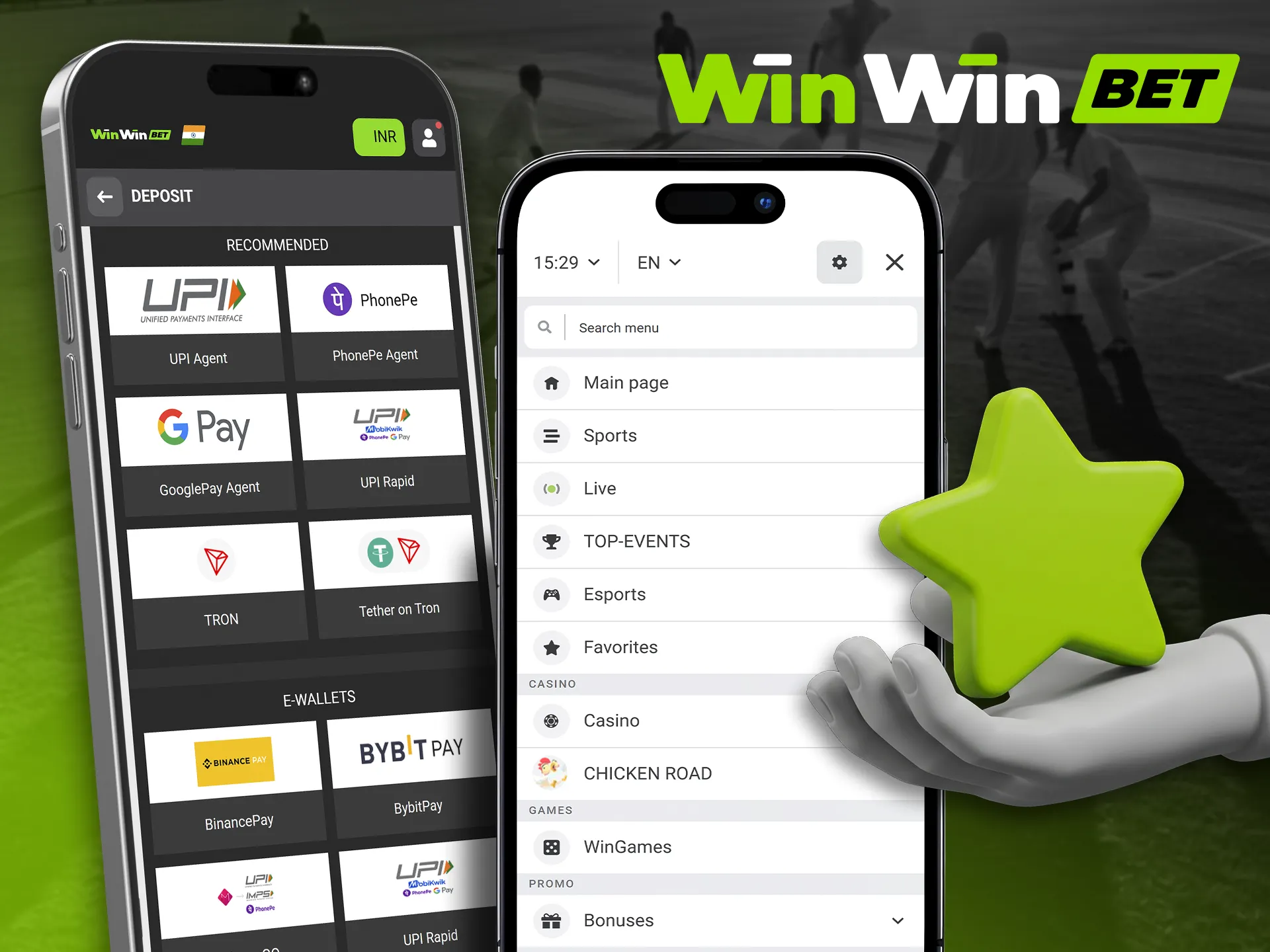 Learn the exclusive benefits for Indians using WinWin app.