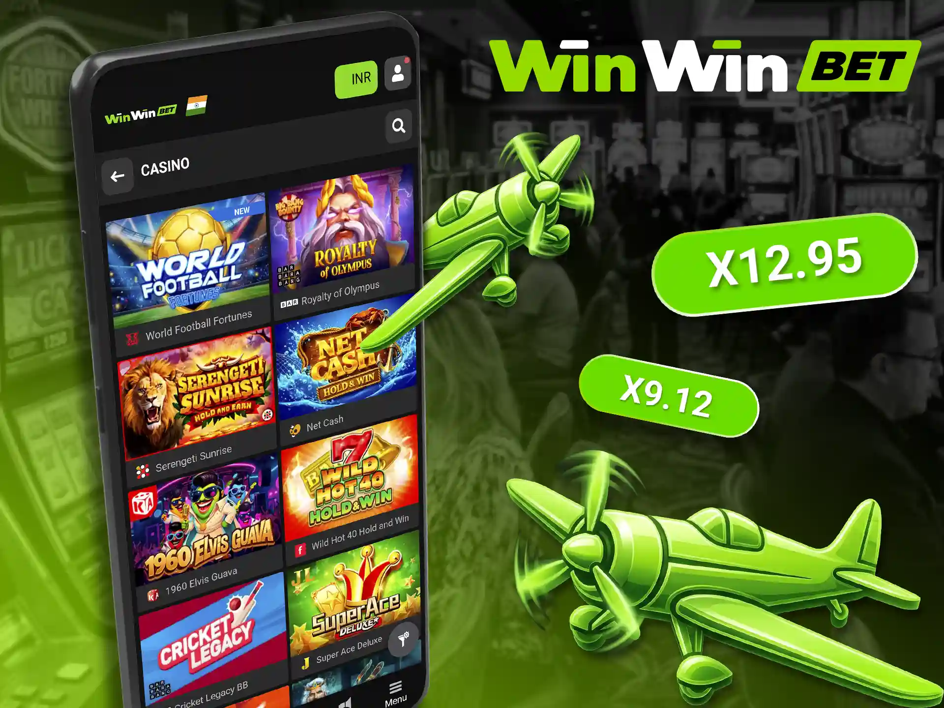 Launch fast crash games instantly using the WinWin hub.