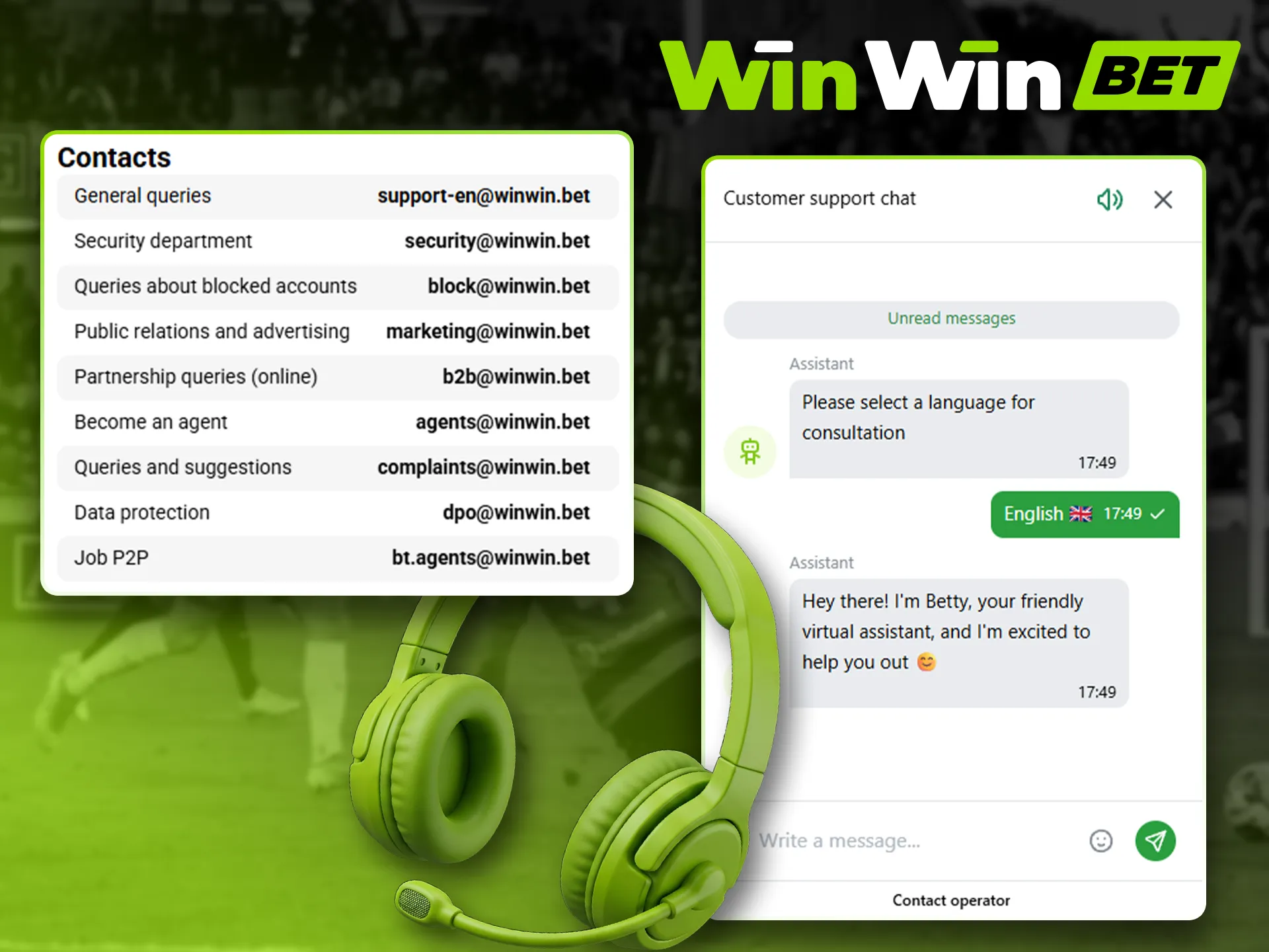 Contact the reliable WinWin customer support team for help.
