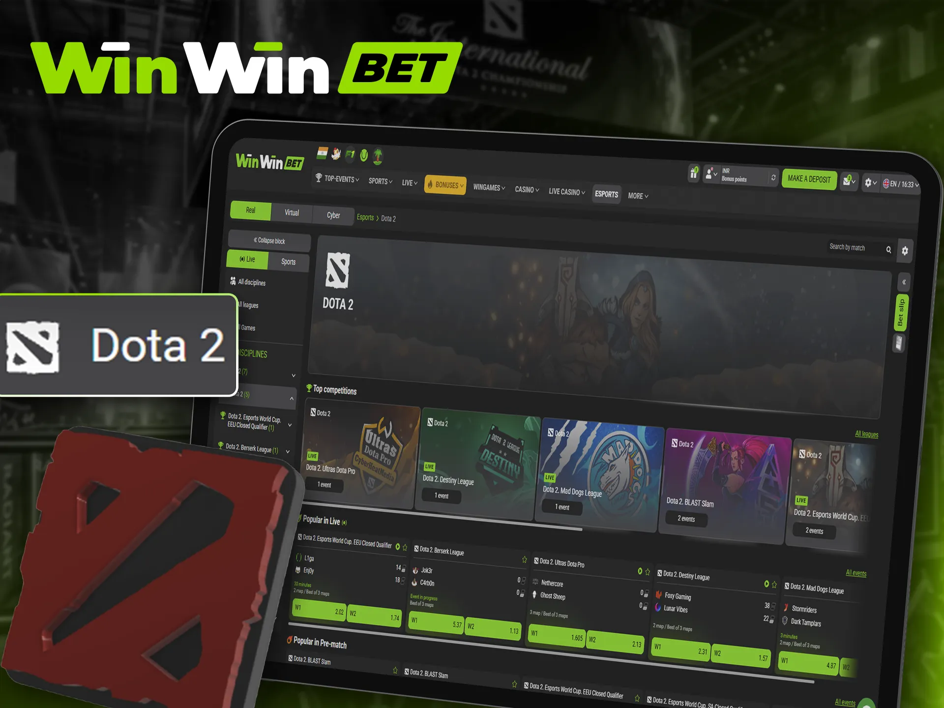Place your winning bets on Dota 2 at WinWin.