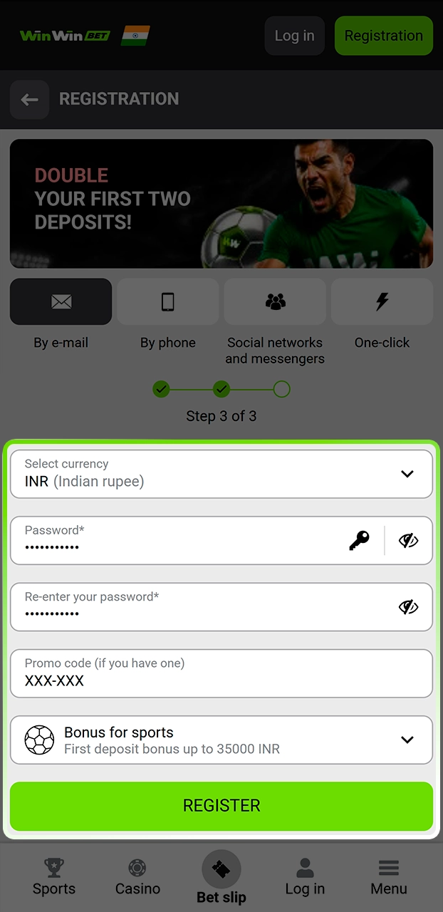 Complete your final registration steps at the WinWin site.