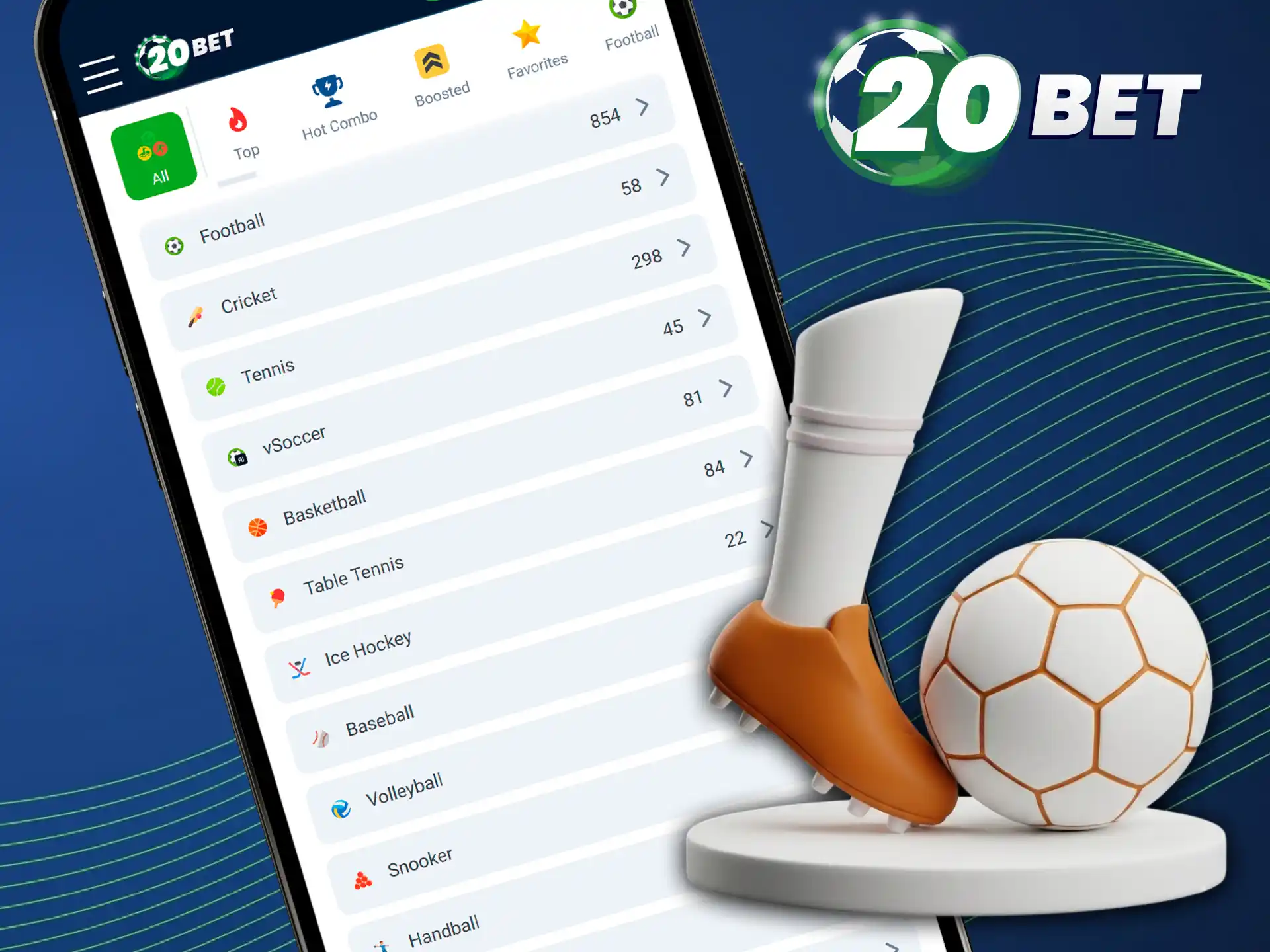Choose from various 20bet app sport betting options for maximum fun.