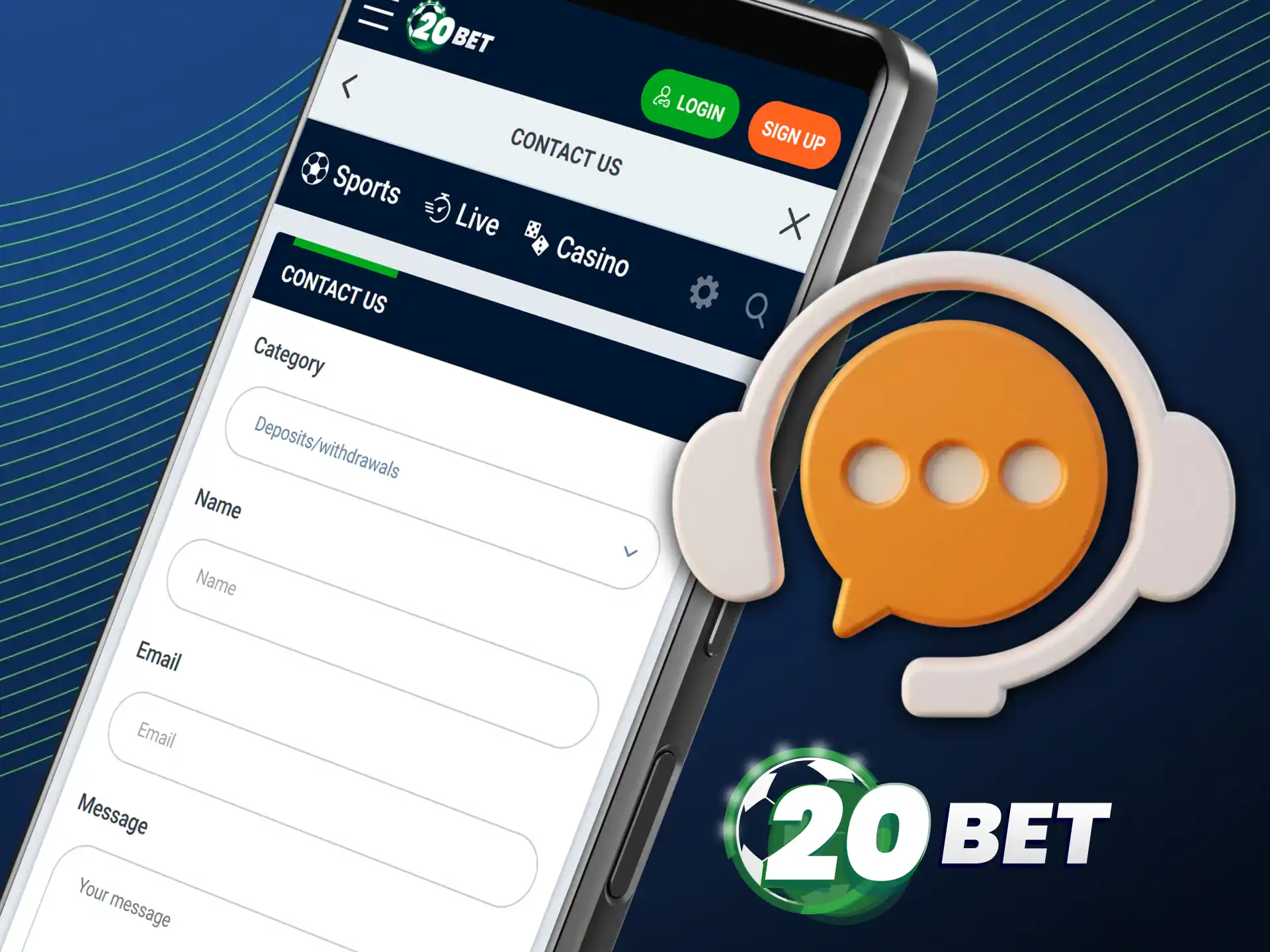 Contact with customer support via 20bet app to resolve issues.