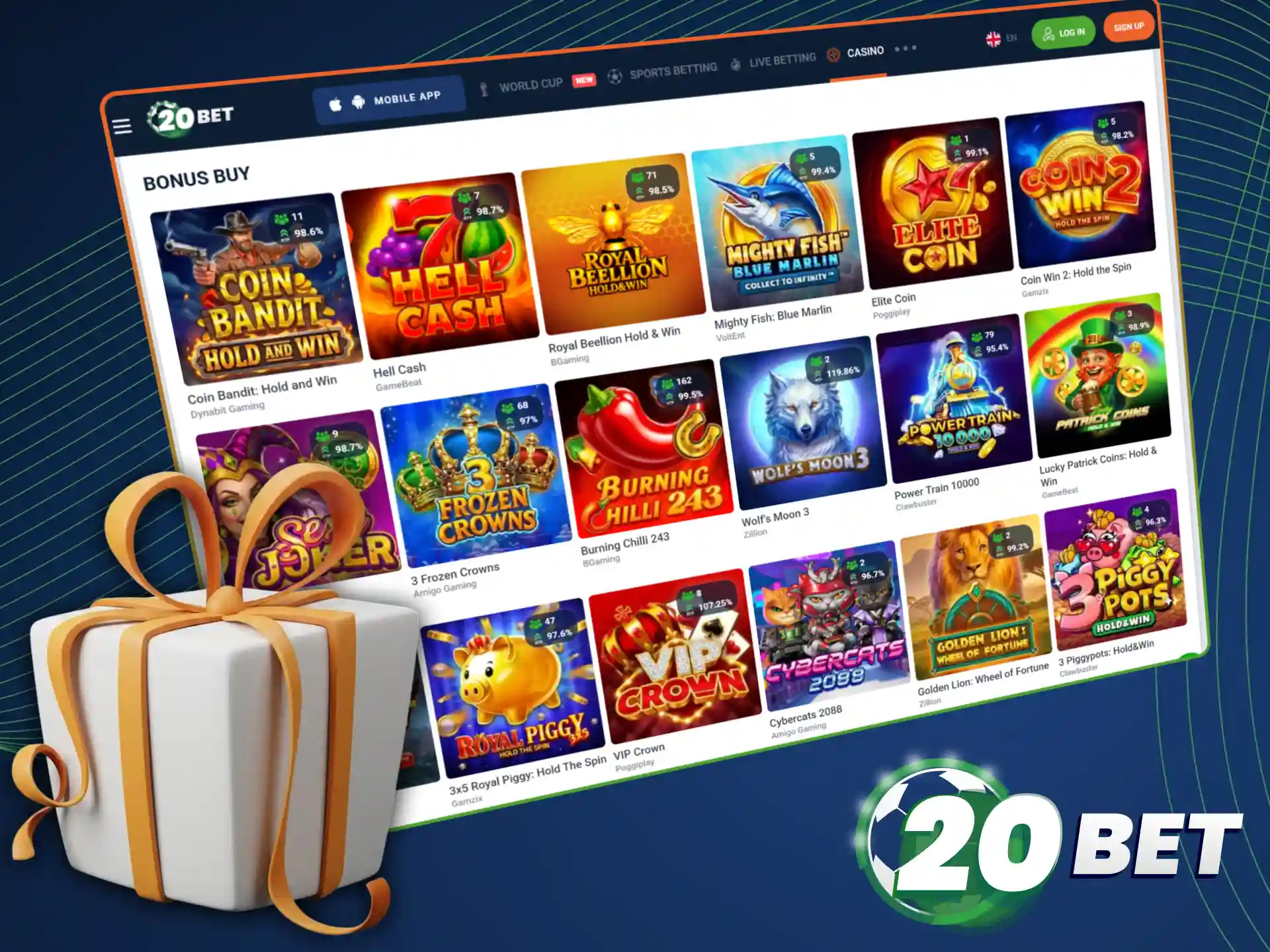 Complete your bonus wagering requirements efficiently in the 20bet mobile app.