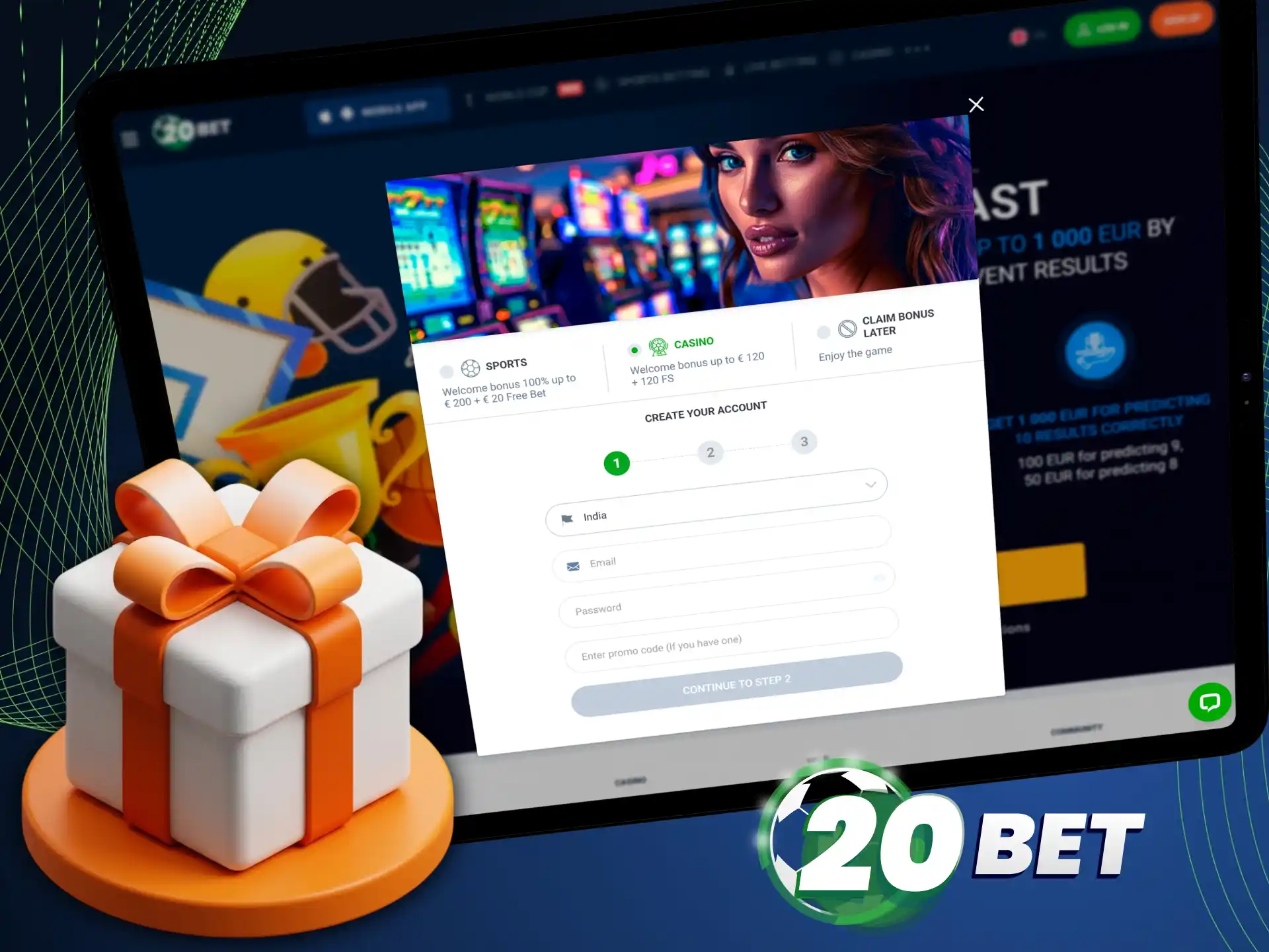 Find out how to get a 20bet mobile app bonus.