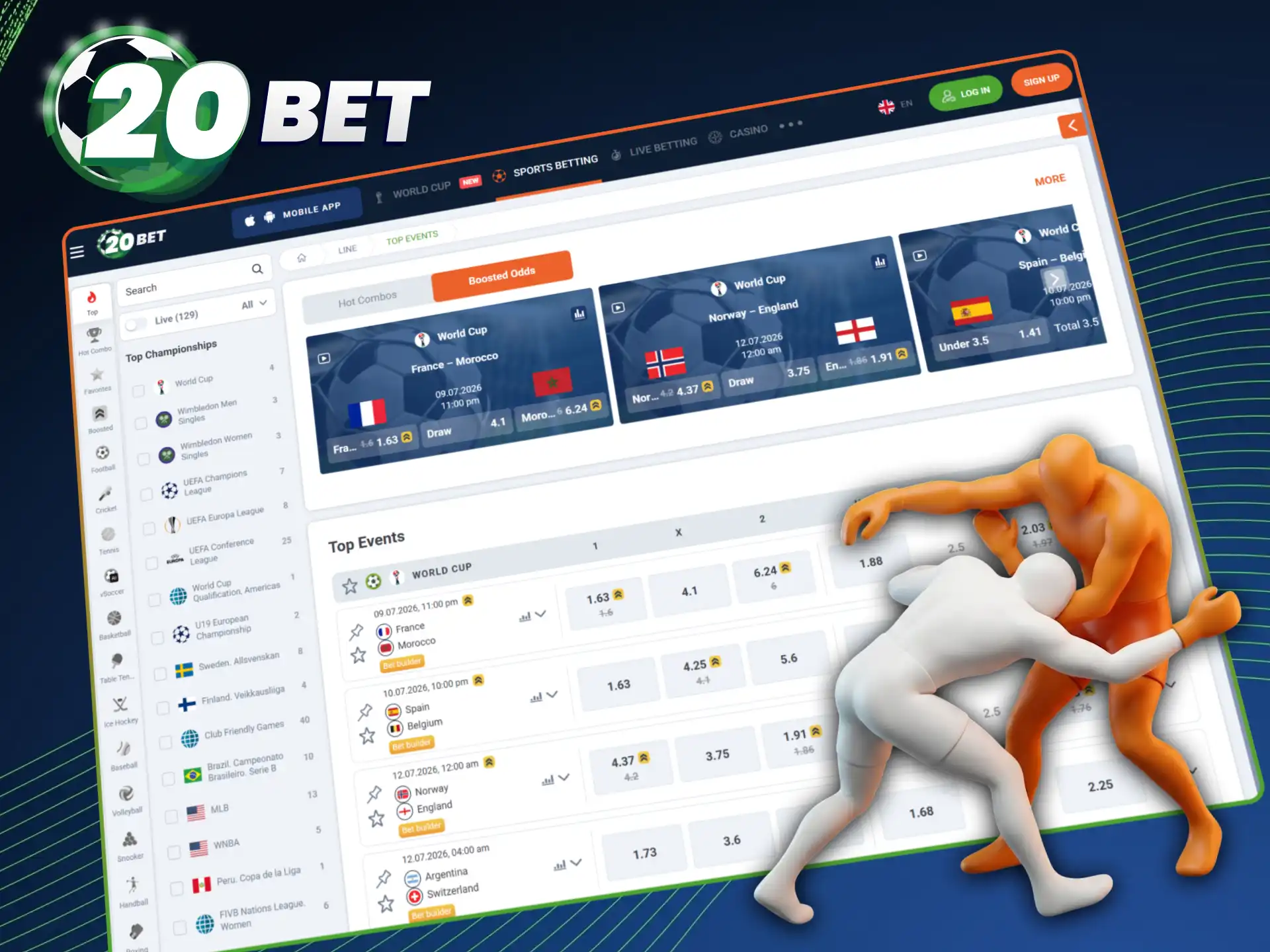 Try sports betting in the kabaddi betting section of 20bet app.