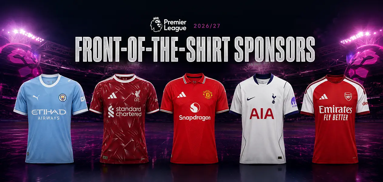 Premier League teams’ principal shirt sponsors for 2026/27 season 